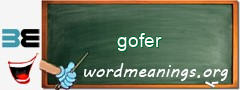 WordMeaning blackboard for gofer